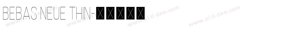 Bebas Neue thin字体转换